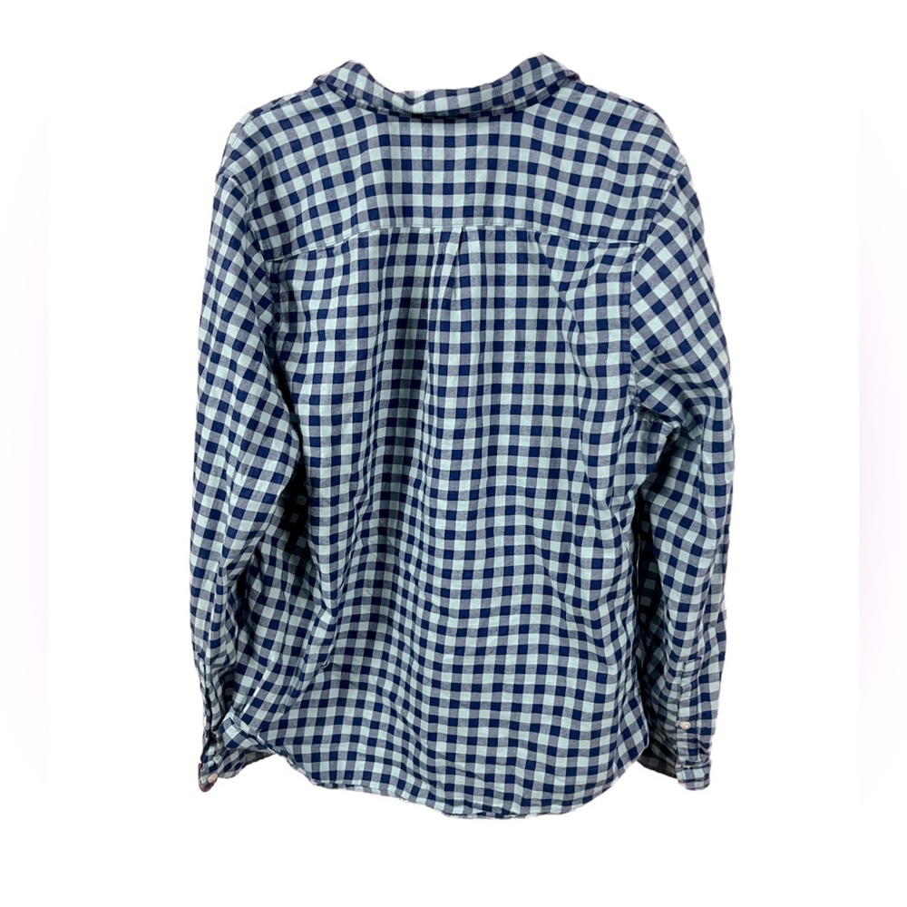 UNTUCKit Women's Vanessa Blue Plaid Button Front Shirt- Size 12 - Picture 2 of 6
